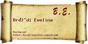 Bródi Evelina névjegykártya